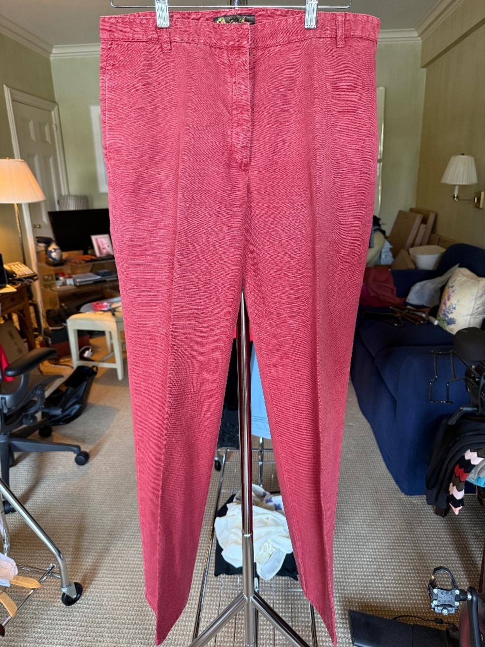 Vintage Loro Piana Brick Red Linen Cotton Trousers | Made in Italy | Late 90s